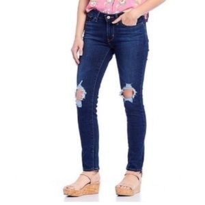 LEVI’S 711 Skinny Sculpt Women’s Hypersoft Dark Rinse Denim Jeans Size 25